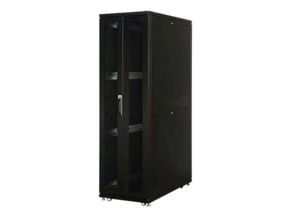 DIGITUS Professional Unique DN-19 SRV-47U-B-1 - Schrank Netzwerkschrank - RAL 9005, Schwarz - 47U -