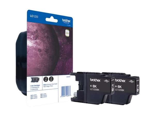 Brother LC1220BKBP2 - 2er-Pack - Schwarz - original