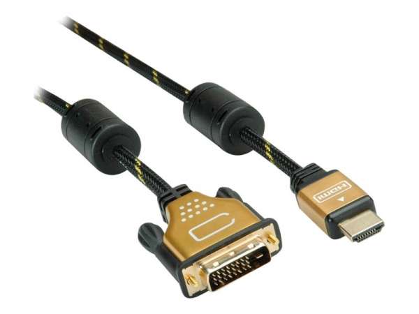 ROLINE Gold - Adapterkabel - Dual Link - DVI-D männlich zu HDMI männlich