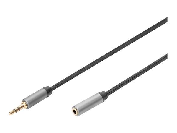 DIGITUS Audio Verlängerungskabel, 3,5 mm Klinke auf 3,5 mm Buchse