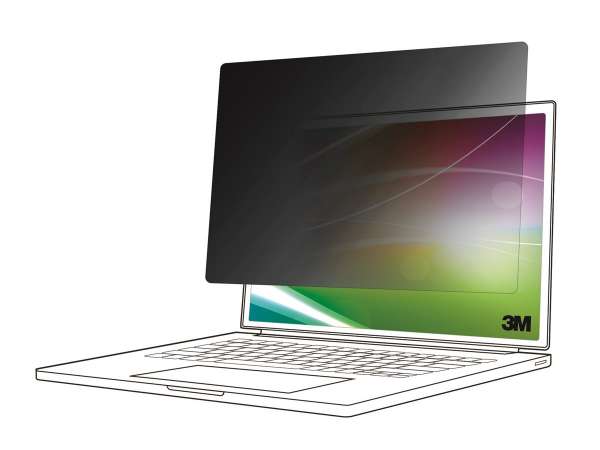 3M Bright Screen Privacy Filter - Blickschutzfilter für Notebook - Edge-to-Edge - entfernbar - Flip