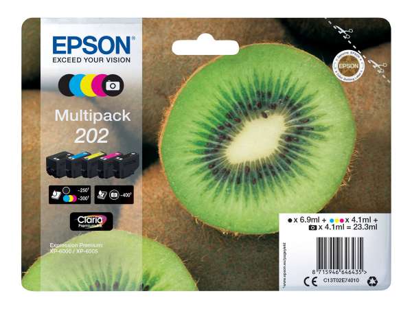 Epson Multipack 202 - 5er-Pack - Schwarz, Gelb