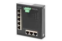 DIGITUS 8 Port Gigabit Ethernet Netzwerk Switch, Flat, Industrial, Unmanaged