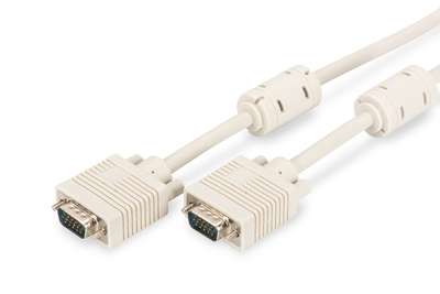 DIGITUS 10x VGA Monitor Anschlusskabel 2xHD15 Stecker AWG28 doppelt geschirmt - Kabel - Digital/Disp