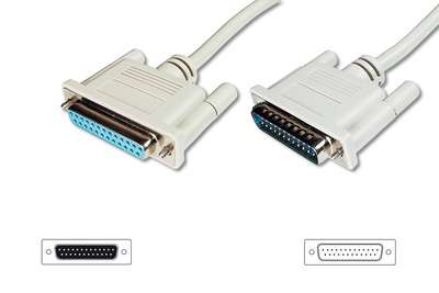 DIGITUS Datentransfer Verlängerungskabel, D-Sub25/St - D-Sub25/Bu