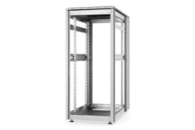 DIGITUS Professional Unique - Schrank offener Rahmen - 4 Pfosten - Hellgrau, RAL 7035 - 26U - 48.3 c