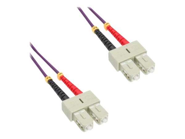 InLine LWL Duplex Kabel - SC/SC - 50/125µm - OM4 - 0,5m