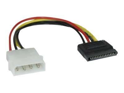 InLine SATA Stromadapterkabel - 1x 13,34cm (5,25") BU an 15pol SATA ST - 0,15m