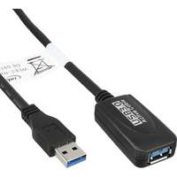 InLine USB 3.2 Gen.1 Aktiv-Verlängerung - Stecker A an Buchse A - schwarz - 5m