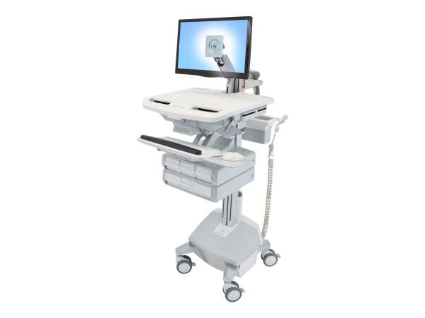 Ergotron Cart with LCD Arm, LiFe Powered, 4 Drawers - Wagen (nur Laden)