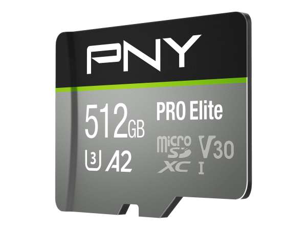 PNY PRO Elite - Flash-Speicherkarte (microSDXC-an-SD-Adapter inbegriffen)