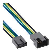 InLine Lüfterkabel Verlängerung PWM - 4pol Molex Stecker / Buchse - 0,70m
