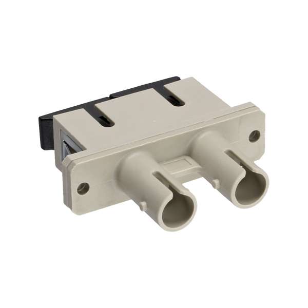 InLine LWL Kupplung - Duplex ST/SC - multimode - beige - Keramik-Hülse - zum Einbau