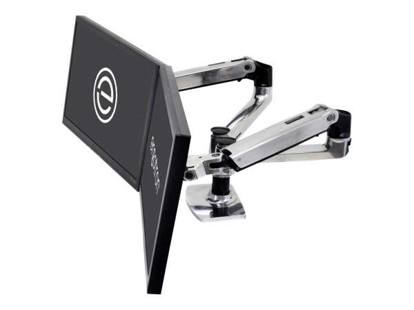 Ergotron LX Dual Side-by-Side Arm - Befestigungskit (Spannbefestigung für Tisch, Tischplattenbohrung