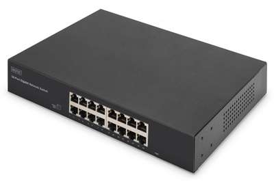 DIGITUS 16-Port Gigabit Switch, 19 Zoll, Unmanaged