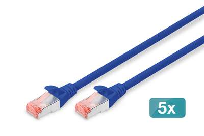 DIGITUS CAT 6 S/FTP Patchkabel, 5 Stück