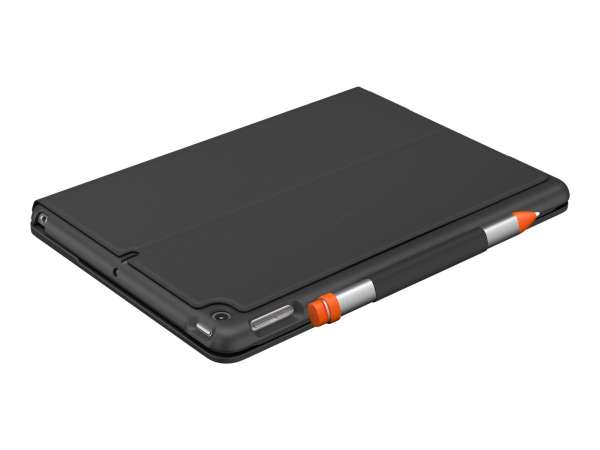 Logitech Slim Folio - Tastatur und Foliohülle - Bluetooth - QWERTZ - Deutsch - Graphite - für Apple