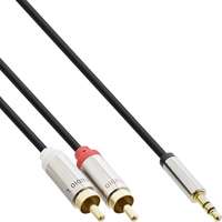 InLine Slim Audio Kabel Klinke 3,5mm Stecker an 2x Cinch Stecker - 10m