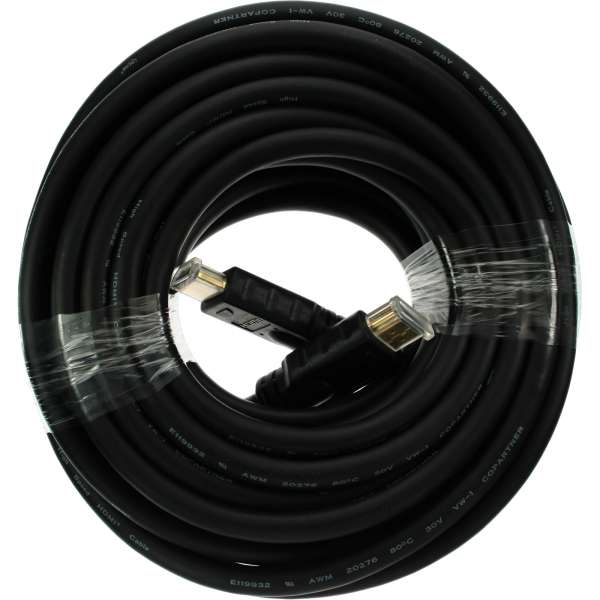 InLine HDMI Kabel - HDMI-High Speed - ST / ST - verg. Kontakte - schwarz - 15m