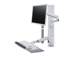 Ergotron LX Wall Mount System - Befestigungskit (Wandarm, Maushalterung, Tastaturarm, 2 Kabelkanäle,