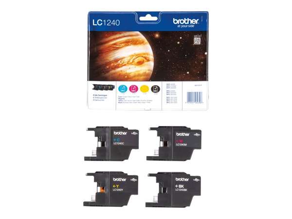 Brother LC1240 Value-Pack - Schwarz, Gelb, Cyan, Magenta