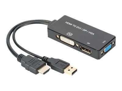 DIGITUS Assmann - Videokonverter - HDMI - DisplayPort, DVI, VGA