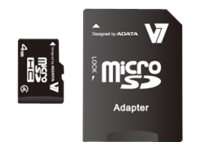 V7 VAMSDH4GCL4R-2E - Flash-Speicherkarte (microSDHC/SD-Adapter inbegriffen)