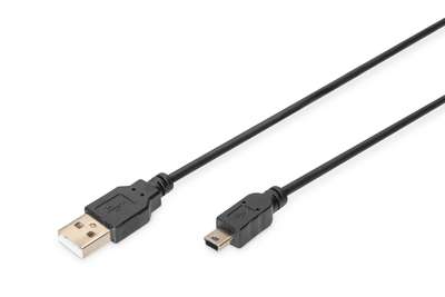 DIGITUS USB-A Mini-B Anschlusskabel, 1m