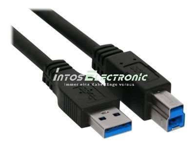 InLine USB 3.2 Gen.1 Kabel - A an B - schwarz - 5m