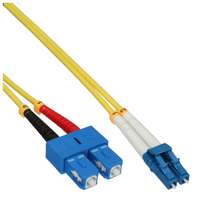 InLine LWL Duplex Kabel - LC/SC - 9/125µm - OS2 - 0,5m