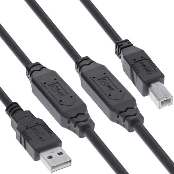 InLine USB 2.0 Aktiv-Kabel - USB-A Stecker zu USB-B Stecker - 20m