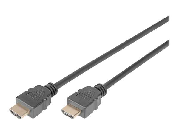 DIGITUS Highspeed - HDMI-Kabel mit Ethernet - HDMI männlich zu HDMI männlich - 2 m - Dreifachisolier