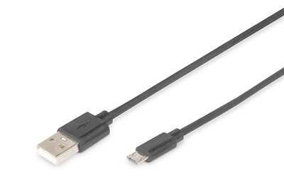 DIGITUS USB-A Micro-B Anschlusskabel, 1m